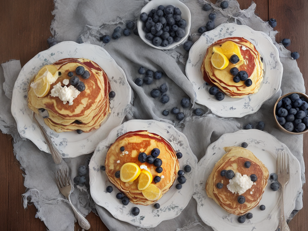 Blueberry and Lemon Ricotta Pancakes