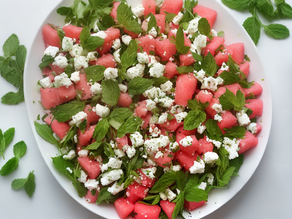 Watermelon and Feta Salad with Mint and Lime Dressing: A Refreshing Summer Delight